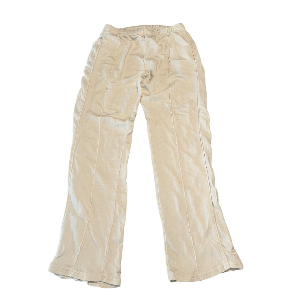 NWT Les Tien French Terry Lounge Pant Ivory White Cream X-Small